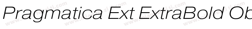 Pragmatica Ext ExtraBold Obl字体转换